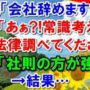 【動画】スカッとする話 俺「会社辞めます」上司『あぁ！？常識的に考えろ！あとの人間はどうすんだ！』俺「法律調べてください」上司『法律？社則の方が強いに決まってんだろうが！』 → 結果…